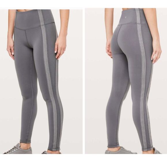 Lululemon Gray Power Lines Pant Leggings size 10 - Picture 1 of 7